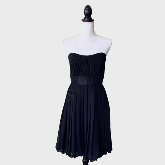 WHITE HOUSE BLACK MARKET STRAPLESS PLEATED BUBBLE HEM DRESS FORMAL DRESS - Picture 9 of 16